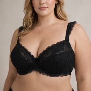 NWT Frederick's of Hollywood LAce Underwire Ruffled Bra 40F